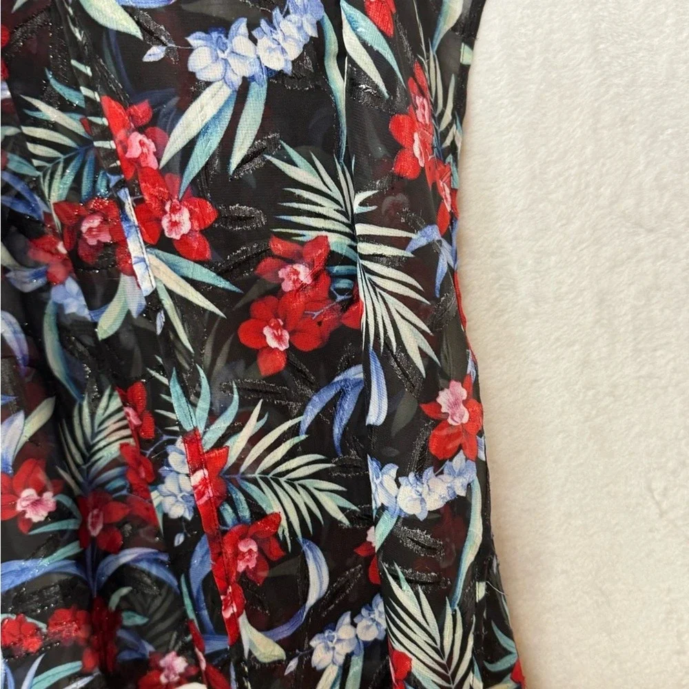 Tommy Bahama Womens Midnight Orchid Swim Cover‎ Up Vacation Resort Beach Cruise